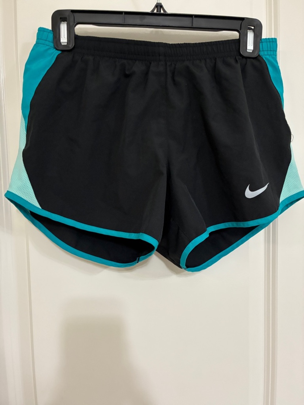 Nike Black & Teal Athletic Running Shorts